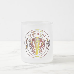 Caneca De Café Vidro Jateado Caneca de Vidro Elefante Antigo