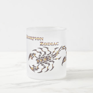 Caneca De Café Vidro Jateado Caneca de Vidro Escorpião Zodíaco