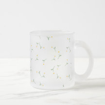 Caneca de vidro floral Daisy | Desi de flor desenh