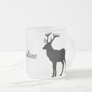 Caneca De Café Vidro Jateado Caneca de Vidro Fosco-Alce de Yellowstone