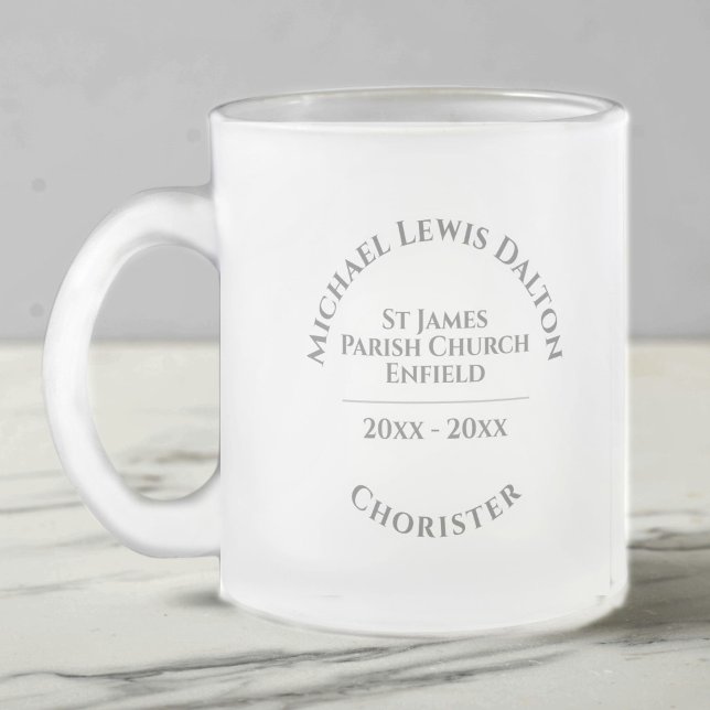 Caneca De Café Vidro Jateado Caneca de Vidro Fosco Chorister (Close-up)