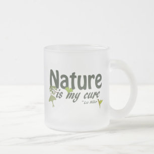 Caneca De Café Vidro Jateado Caneca de Vidro Fosco Citação Natureza É Minha Cur