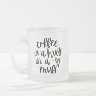 Caneca De Café Vidro Jateado Caneca de Vidro Fosco com Citação Aconchegante de