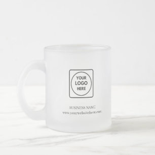 Caneca De Café Vidro Jateado Caneca de Vidro Fosco com Logotipo Empresarial Per