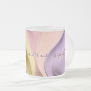 Caneca De Café Vidro Jateado Caneca de vidro fosco em gráfico abstrato estiloso