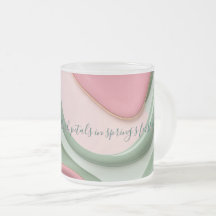 Caneca de vidro fosco em gráfico elegante