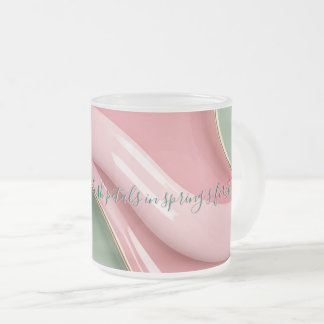 Caneca De Café Vidro Jateado Caneca de vidro fosco em gráfico elegante