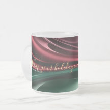 Caneca de vidro fosco em gráfico elegante