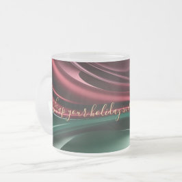 Caneca De Café Vidro Jateado Caneca de vidro fosco em gráfico elegante