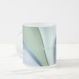 Caneca De Café Vidro Jateado Caneca de vidro fosco em gráfico elegante