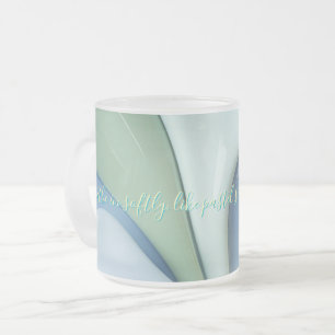 Caneca De Café Vidro Jateado Caneca de vidro fosco em gráfico elegante