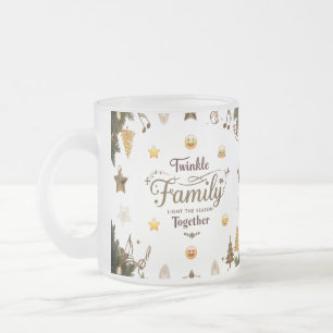 Caneca De Café Vidro Jateado Caneca de Vidro Fosco Família Brilho Musical Doura