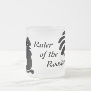 Caneca De Café Vidro Jateado Caneca de Vidro Fosco "Governante do Galo"