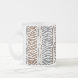 Caneca De Café Vidro Jateado Caneca de Vidro Fosco Listra Cinza Marrom Moderna