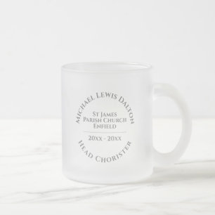Caneca De Café Vidro Jateado Caneca de Vidro Fosco para Regente de Coro