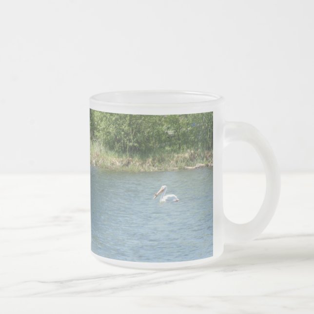 Caneca De Café Vidro Jateado Caneca de Vidro Fosco Pelicano (Direita)
