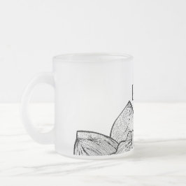 Caneca De Café Vidro Jateado Caneca de Vidro Fosco Personalizada Daisy