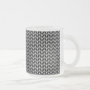Caneca De Café Vidro Jateado Caneca de Vidro Fosco PRETO MALHADO