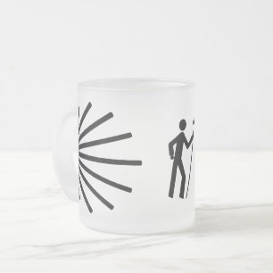 Caneca De Café Vidro Jateado Caneca de Vidro Fosco Saint James Way