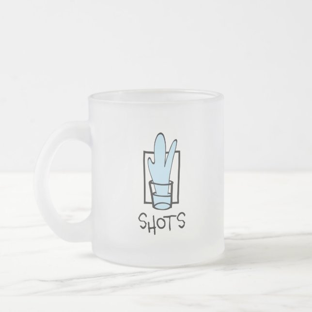 Caneca De Café Vidro Jateado Caneca de Vidro Fosco Shots (Esquerda)
