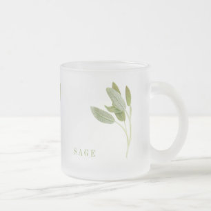 CANECA DE CAFÉ VIDRO JATEADO CANECA DE VIDRO FROSTED COM SAGE FRESCO