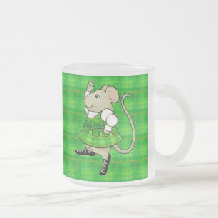 CANECA DE CAFÉ VIDRO JATEADO CANECA DE VIDRO FROSTED IRISH JIG MOUSE