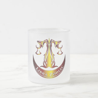 Caneca De Café Vidro Jateado Caneca de Vidro Libra Zodíaco