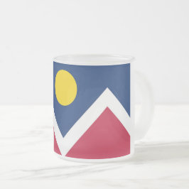 Caneca De Café Vidro Jateado Caneca de vidro pequena fosca com a bandeira de De