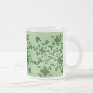 Caneca De Café Vidro Jateado Caneca de vidro - verde 01