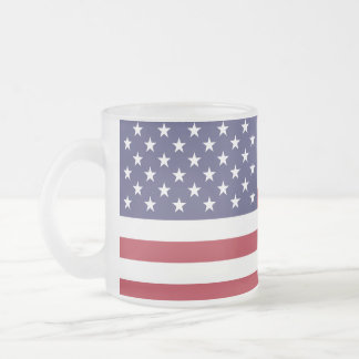 Caneca De Café Vidro Jateado Caneca do vidro de fosco da bandeira americana