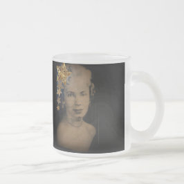Caneca De Café Vidro Jateado "Caneca do vidro de fosco da estrela retro"