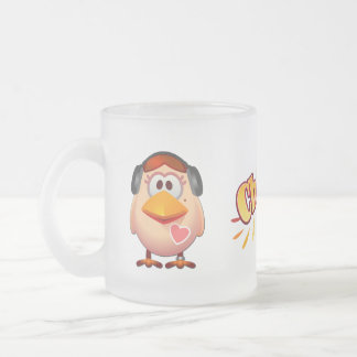 Caneca De Café Vidro Jateado Caneca do vidro de fosco de Bitsy