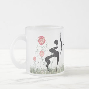Caneca De Café Vidro Jateado Caneca do vidro de fosco de Saggitarius