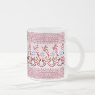 Caneca De Café Vidro Jateado Caneca do vidro de fosco - vermelho indiano