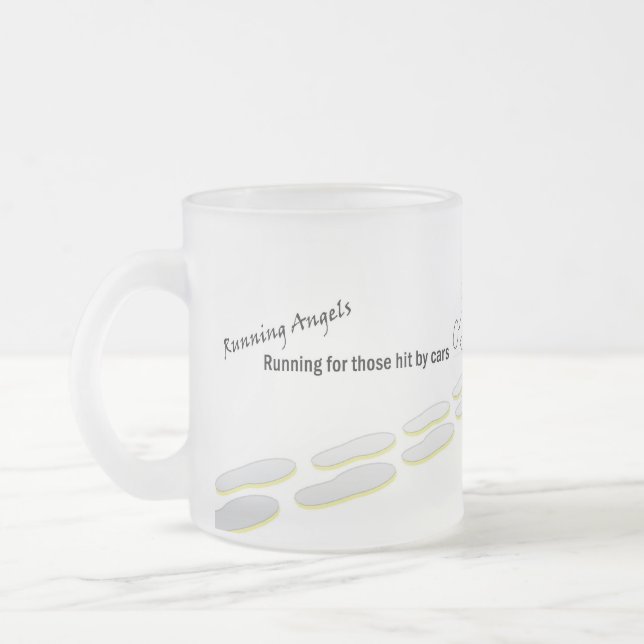 Caneca De Café Vidro Jateado Caneca Running do vidro dos anjos (Esquerda)