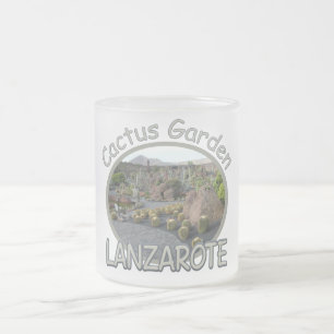 Caneca De Café Vidro Jateado Caneta do Jardim Cactus - escolha estilo e cor