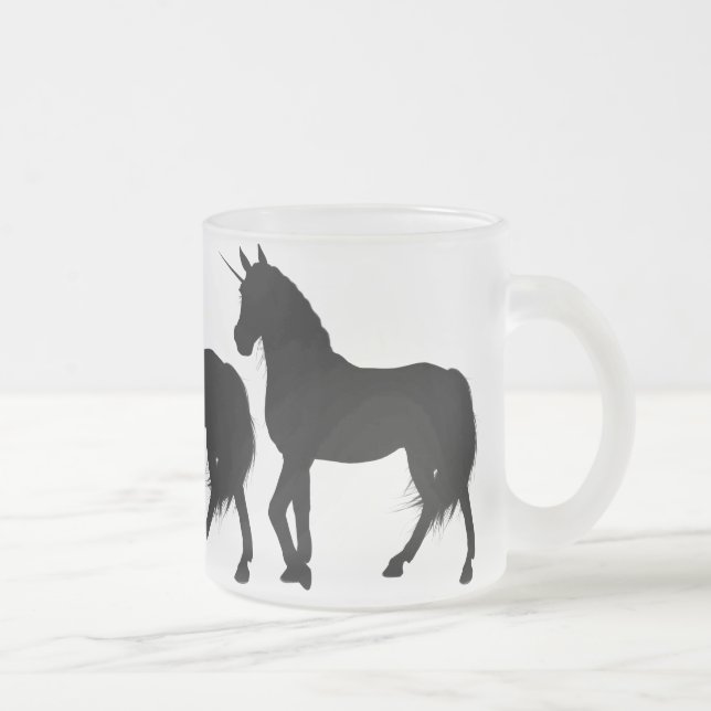 Caneca De Café Vidro Jateado Canhão Silhouette (Direita)