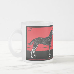Caneca De Café Vidro Jateado Cão (1917) Julie de Graag
