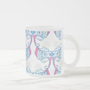 Caneca De Café Vidro Jateado Cão Engraçado de Natal