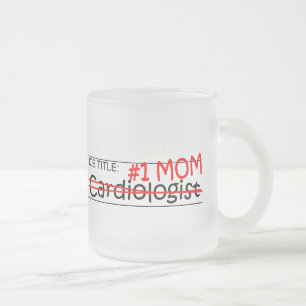 Caneca De Café Vidro Jateado Cardiologista da mamã do trabalho