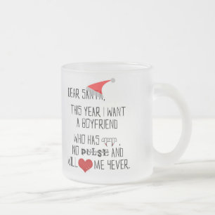 Caneca De Café Vidro Jateado Caro Papai noel… - caneca do vidro de fosco
