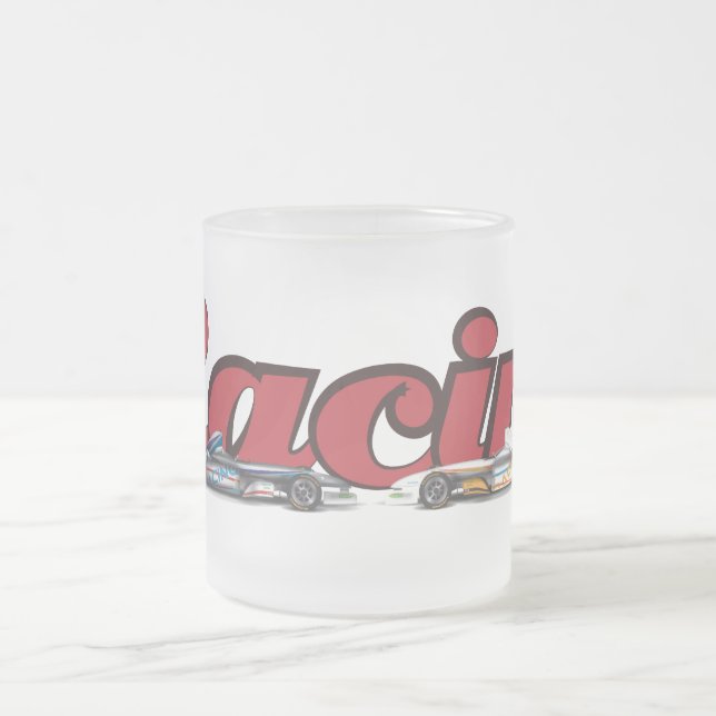Caneca De Café Vidro Jateado Carros de Corrida (Centro)