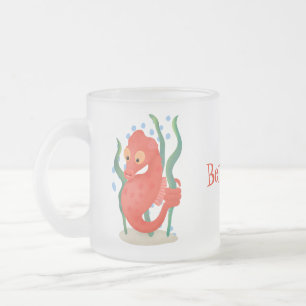 Caneca De Café Vidro Jateado Cartografia de cavalo-de-coleira-branca