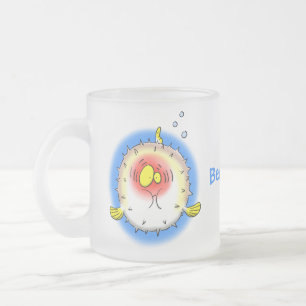 Caneca De Café Vidro Jateado Cartografia de peixe-porco-espinho-espinho