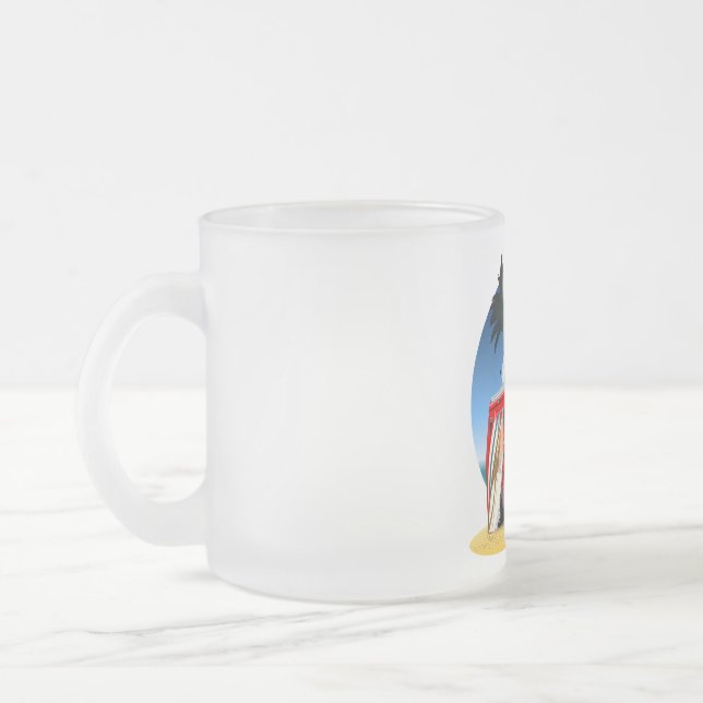 Caneca De Café Vidro Jateado Cartoon Camper (Esquerda)