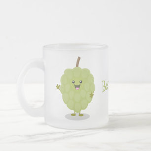 Caneca De Café Vidro Jateado Cartoon de maçã-pastelaria