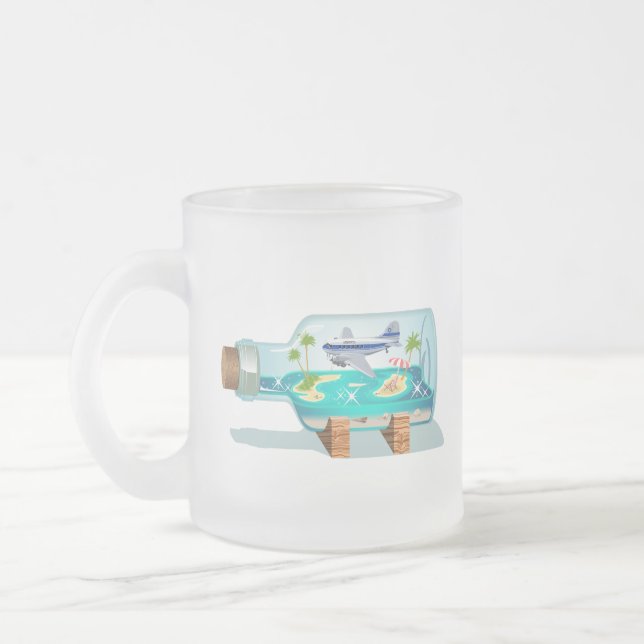 Caneca De Café Vidro Jateado Cartoon Garrafa de Souvenir (Esquerda)
