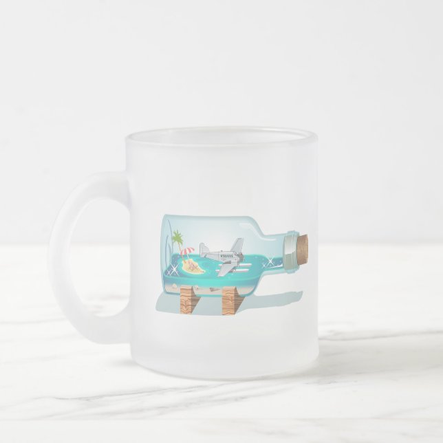 Caneca De Café Vidro Jateado Cartoon Garrafa de Souvenir (Esquerda)