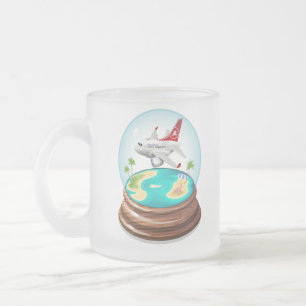 Caneca De Café Vidro Jateado Cartoon Summer Cristal Ball