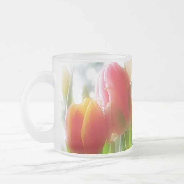 Caneca De Café Vidro Jateado Casal Tulip Mug (Esquerda)